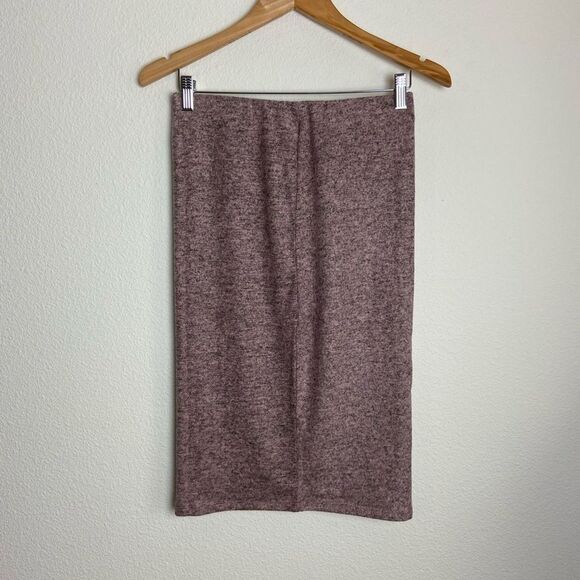 Heart & Hips Medium Two Tone Rose/Black Hacci Rib Short Classic Band Skirt - Picture 1 of 6